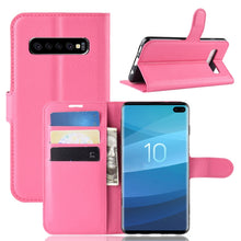 Load image into Gallery viewer, Litchi Texture Horizontal Flip Leather Case for Galaxy S10 6.1, with Wallet &amp; Holder &amp; Card Slots, Galaxy S10, For Galaxy S10