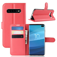 Load image into Gallery viewer, Litchi Texture Horizontal Flip Leather Case for Galaxy S10 6.1, with Wallet &amp; Holder &amp; Card Slots, Galaxy S10, For Galaxy S10