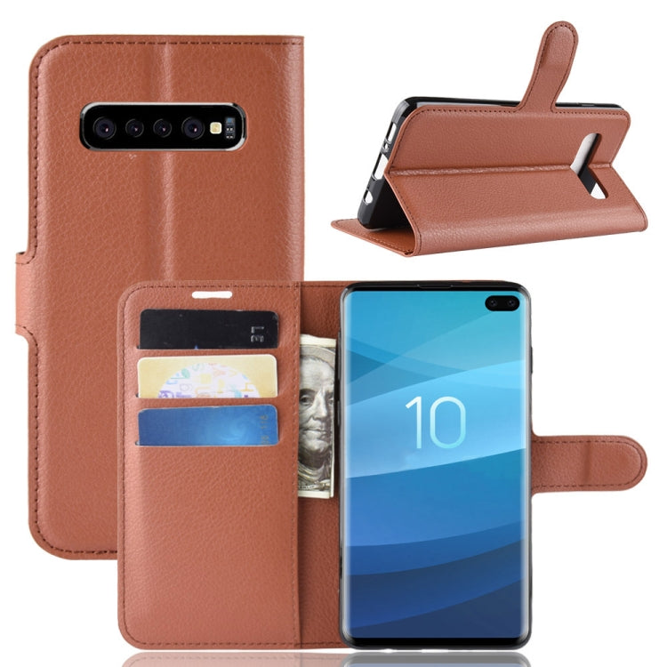Litchi Texture Horizontal Flip Leather Case for Galaxy S10 , with Wallet & Holder & Card Slots