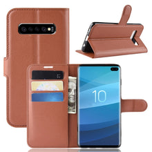 Load image into Gallery viewer, Litchi Texture Horizontal Flip Leather Case for Galaxy S10 6.1, with Wallet &amp; Holder &amp; Card Slots, Galaxy S10, For Galaxy S10
