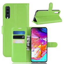 Load image into Gallery viewer, Litchi Texture Horizontal Flip Leather Case for Galaxy A70, with Wallet &amp; Holder &amp; Card Slots