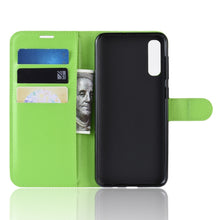 Load image into Gallery viewer, Litchi Texture Horizontal Flip Leather Case for Galaxy A70, with Wallet &amp; Holder &amp; Card Slots, For Galaxy A70