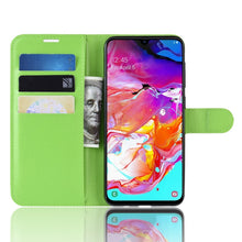 Load image into Gallery viewer, Litchi Texture Horizontal Flip Leather Case for Galaxy A70, with Wallet &amp; Holder &amp; Card Slots, For Galaxy A70
