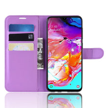Load image into Gallery viewer, Litchi Texture Horizontal Flip Leather Case for Galaxy A70, with Wallet &amp; Holder &amp; Card Slots, For Galaxy A70