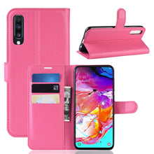 Load image into Gallery viewer, Litchi Texture Horizontal Flip Leather Case for Galaxy A70, with Wallet &amp; Holder &amp; Card Slots