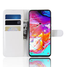 Load image into Gallery viewer, Litchi Texture Horizontal Flip Leather Case for Galaxy A70, with Wallet &amp; Holder &amp; Card Slots