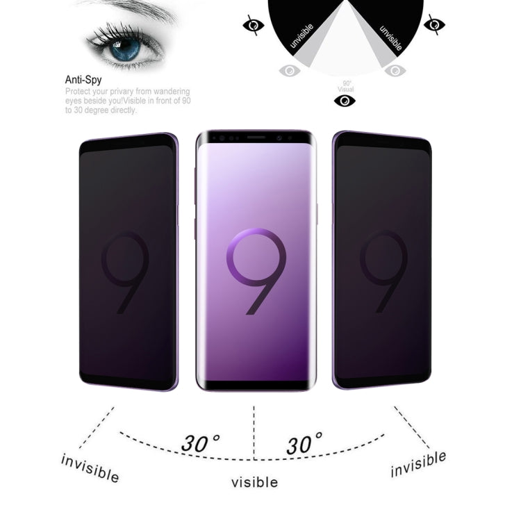 Privacy Anti-glare 0.26mm 9H 3D Tempered Glass Film for Galaxy S9+