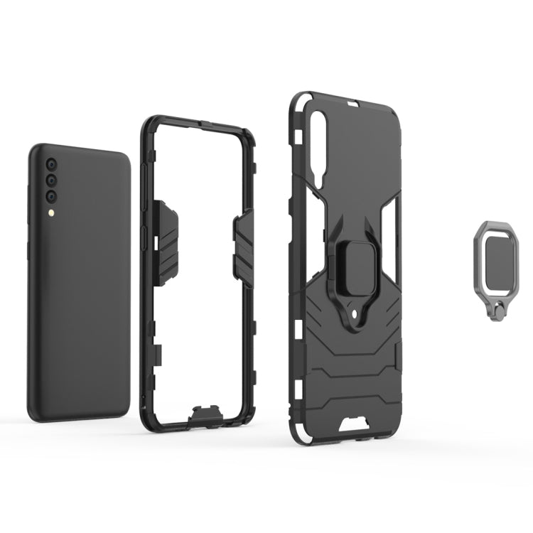 Shockproof PC + TPU Protective Case for Galaxy A50, with Magnetic Ring Holder