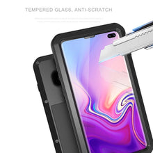 Load image into Gallery viewer, LOVE MEI Powerful Dustproof Shockproof Splashproof Metal + Silicone Combination Case for Galaxy S10+