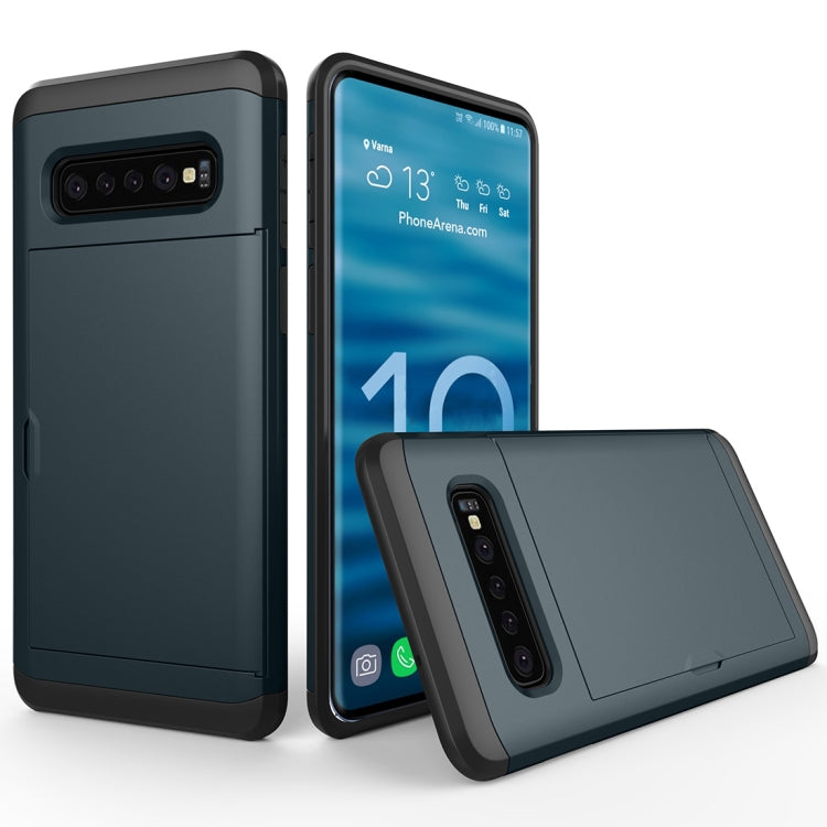 Shockproof Rugged Armor Protective Case for Galaxy S10, with Card Slot