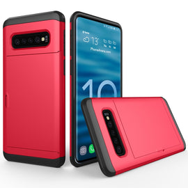 Shockproof Rugged Armor Protective Case for Galaxy S10, with Card Slot