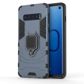 PC + TPU Shockproof Protective Case for Samsung Galaxy S10, with Magnetic Ring Holder, For Galaxy S10, For Samsung Galaxy S10