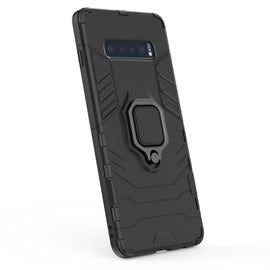 PC + TPU Shockproof Protective Case for Samsung Galaxy S10 Plus, with Magnetic Ring Holder