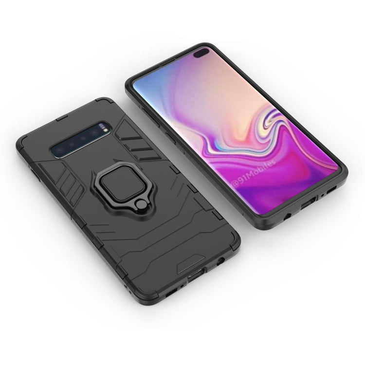 PC + TPU Shockproof Protective Case for Samsung Galaxy S10 Plus, with Magnetic Ring Holder