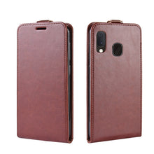 Load image into Gallery viewer, R64 Texture Vertical Flip Leather Case for Galaxy A20e , with Card Slots &amp; Photo Frame, For Galaxy A20e