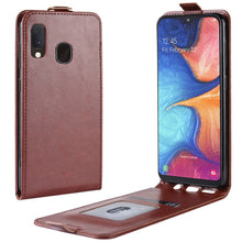 Load image into Gallery viewer, R64 Texture Vertical Flip Leather Case for Galaxy A20e , with Card Slots &amp; Photo Frame, For Galaxy A20e