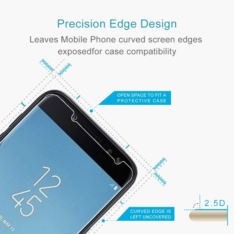 100 PCS 0.26mm 9H 2.5D Tempered Glass Film for Galaxy J4 (2018)