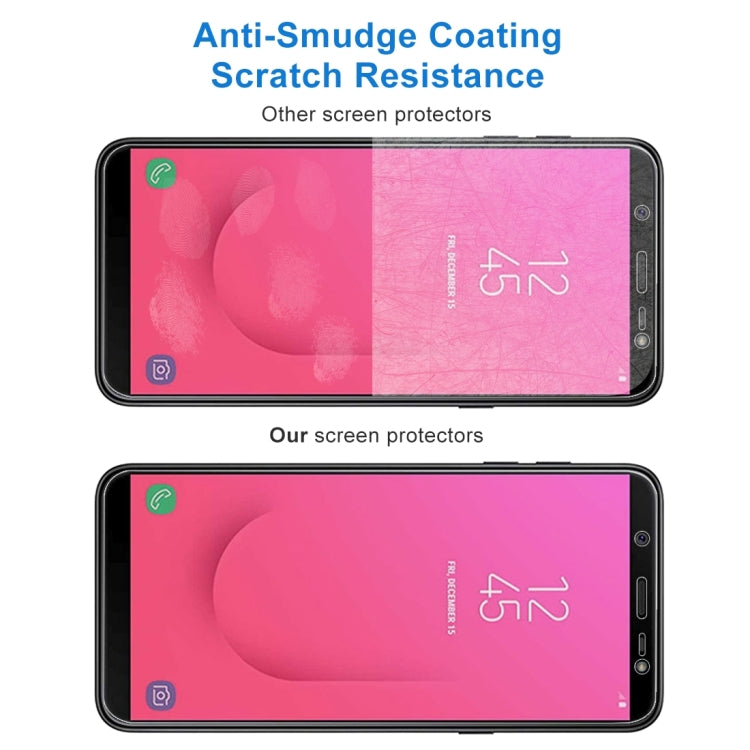 100 PCS 0.26mm 9H 2.5D Tempered Glass Film for Galaxy J8 (2018)