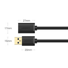 Load image into Gallery viewer, Ugreen 1.5m USB 3.0 Male to Female Data Sync Super Speed Transmission Extension Cord Cable, Length: 1.5m