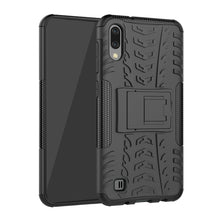 Load image into Gallery viewer, Shockproof  PC + TPU Tire Pattern Case for Galaxy M10, with Holder