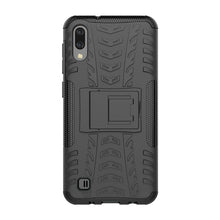Load image into Gallery viewer, Shockproof  PC + TPU Tire Pattern Case for Galaxy M10, with Holder