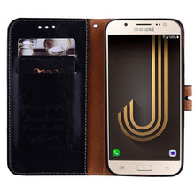 Load image into Gallery viewer, For Galaxy J3 (2017) / J330 (EU Version) Business Style Oil Wax Texture Horizontal Flip Leather Case with Holder &amp; Card Slots &amp; Wallet