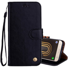 Load image into Gallery viewer, For Samsung Galaxy J5 (2017) / J530 (EU Version) Business Style Oil Wax Texture Horizontal Flip Leather Case with Holder &amp; Card Slots &amp; Wallet, For Galaxy J5 (2017) / J530 (EU Version)