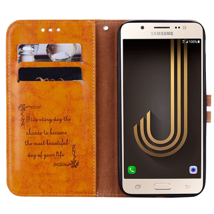 For Samsung Galaxy J5 (2017) / J530 (EU Version) Business Style Oil Wax Texture Horizontal Flip Leather Case with Holder & Card Slots & Wallet, For Galaxy J5 (2017) / J530 (EU Version)