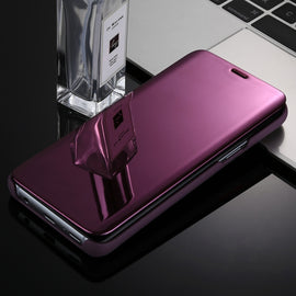 For Galaxy S9+ Electroplating Mirror Horizontal Flip Leather Case with Holder, For Galaxy S9+