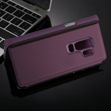 Load image into Gallery viewer, For Galaxy S9+ Electroplating Mirror Horizontal Flip Leather Case with Holder, For Galaxy S9+