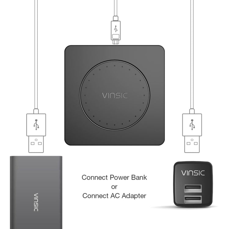Vinsic 5V 1A Output Qi Standard Portable Wireless Charger Pad