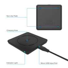 Load image into Gallery viewer, Vinsic 5V 1A Output Qi Standard Portable Wireless Charger Pad