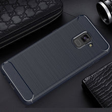 Load image into Gallery viewer, For Galaxy A8 (2018) Brushed Texture Carbon Fiber Shockproof TPU Protective Back Case, For Galaxy A8 (2018), Galaxy A8 (2018)