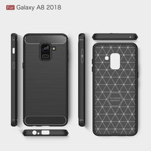 Load image into Gallery viewer, For Galaxy A8 (2018) Brushed Texture Carbon Fiber Shockproof TPU Protective Back Case, For Galaxy A8 (2018), Galaxy A8 (2018)