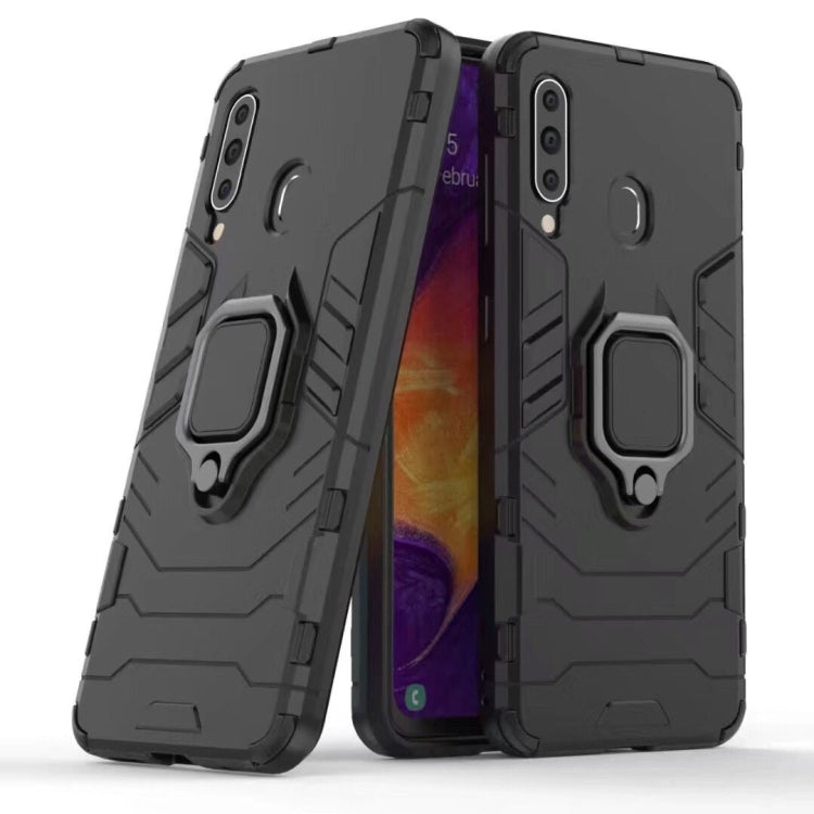 PC + TPU Shockproof Protective Case for Galaxy A60, with Magnetic Ring Holder
