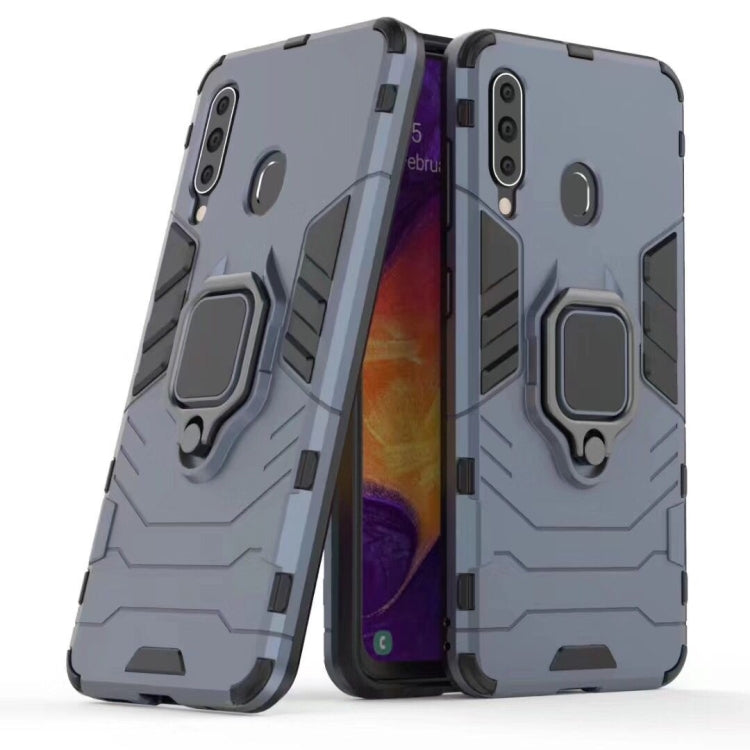PC + TPU Shockproof Protective Case for Galaxy A60, with Magnetic Ring Holder
