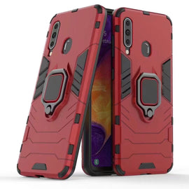 PC + TPU Shockproof Protective Case for Galaxy A60, with Magnetic Ring Holder