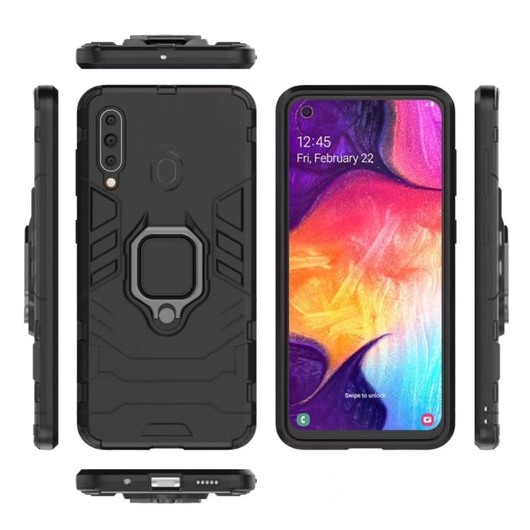 PC + TPU Shockproof Protective Case for Galaxy A60, with Magnetic Ring Holder
