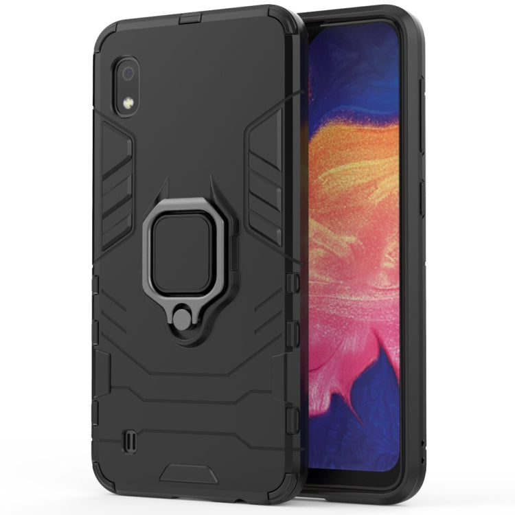 PC + TPU Shockproof Protective Case for Galaxy A10, with Magnetic Ring Holder