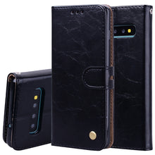 Load image into Gallery viewer, Business Style Oil Wax Texture Horizontal Flip Leather Case for Galaxy S10 Plus, with Holder &amp; Card Slots &amp; Wallet, For Galaxy S10 Plus