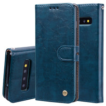 Load image into Gallery viewer, Business Style Oil Wax Texture Horizontal Flip Leather Case for Galaxy S10 Plus, with Holder &amp; Card Slots &amp; Wallet, For Galaxy S10 Plus