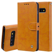 Load image into Gallery viewer, Business Style Oil Wax Texture Horizontal Flip Leather Case for Galaxy S10, with Holder &amp; Card Slots &amp; Wallet