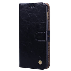 Business Style Oil Wax Texture Horizontal Flip Leather Case for Galaxy S10 E, with Holder & Card Slots & Wallet
