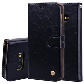 Business Style Oil Wax Texture Horizontal Flip Leather Case for Galaxy S10 E, with Holder & Card Slots & Wallet