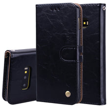 Load image into Gallery viewer, Business Style Oil Wax Texture Horizontal Flip Leather Case for Galaxy S10 E, with Holder &amp; Card Slots &amp; Wallet, For Galaxy S10 E