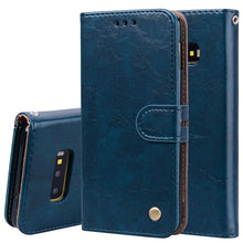 Load image into Gallery viewer, Business Style Oil Wax Texture Horizontal Flip Leather Case for Galaxy S10 E, with Holder &amp; Card Slots &amp; Wallet, For Galaxy S10 E
