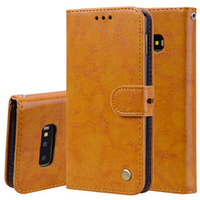 Load image into Gallery viewer, Business Style Oil Wax Texture Horizontal Flip Leather Case for Galaxy S10 E, with Holder &amp; Card Slots &amp; Wallet, For Galaxy S10 E