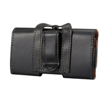 Load image into Gallery viewer, Men Glossy Texture Portable Mobile Phone Back Buckle Transverse Sleeve Waist Pack Leather Case for 6.3 Inch or Below Smartphones