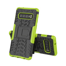 Load image into Gallery viewer, Tire Texture TPU+PC Shockproof Case for Galaxy S10, with Holder, For Galaxy S10