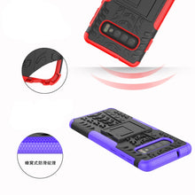 Load image into Gallery viewer, Tire Texture TPU+PC Shockproof Case for Galaxy S10, with Holder, For Galaxy S10